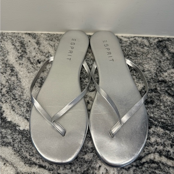 ESPRIT Silver Metallic Sandals - Picture 1 of 3